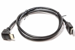 Шнур HDMI, штекер пр.-штекер кутовий, версія: 1.4, 1m, чорний