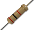 Резистор 2Вт, 180 Om (5%), d5 L15,  (CFR2W)
