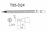 Жало T85-D24; "долото" (двосторонный зріз) D2.4mm товщина 0,5мм