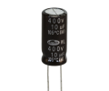 Конденсатор електролітичний 10 uF 400 V, 105C, d10 h20