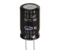 Конденсатор електролітичний 100 uF 100 V, 105C, d13 h21