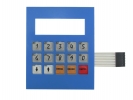 Клавиатура 108х130мм. синяя (15 клавиш - 9pin) самоклейка