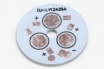 Алюминевая подложка MCPCB d28mm для 3шт 1W или 3Wсветодиодов