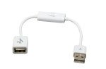 USB-подовжувач з вимикачем USB2.0 AM/AF 0.2м білий data/charge