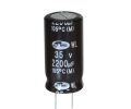 Конденсатор електролітичний 2200 uF 35 V, 105C, d16 h31,5