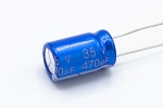 Конденсатор электролитический 470 uF 35 V, 105°C, d10 h17