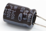 Конденсатор электролитический 1000 uF 6,3V, 105C, d8 h11,5