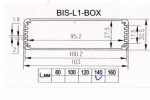 Корпус Bis-L1-BOX-140-01BL (Ш103 В30.5 Г140mm)