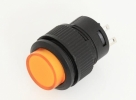 Кнопка R16-503AD ЖОВТА з фіксацією, з підсвіткою LED 3VDC