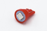Автомобильная светодиодная лампочка T10 - W5W, 1Led 5050, красный